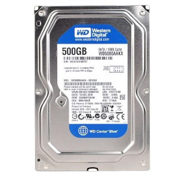 Ổ cứng HDD 500GB Western Blue - Tặng cáp sata 3.0 - Hàng nhập khẩu tháo máy đồng bộ mới 98% - Bảo hành 3T