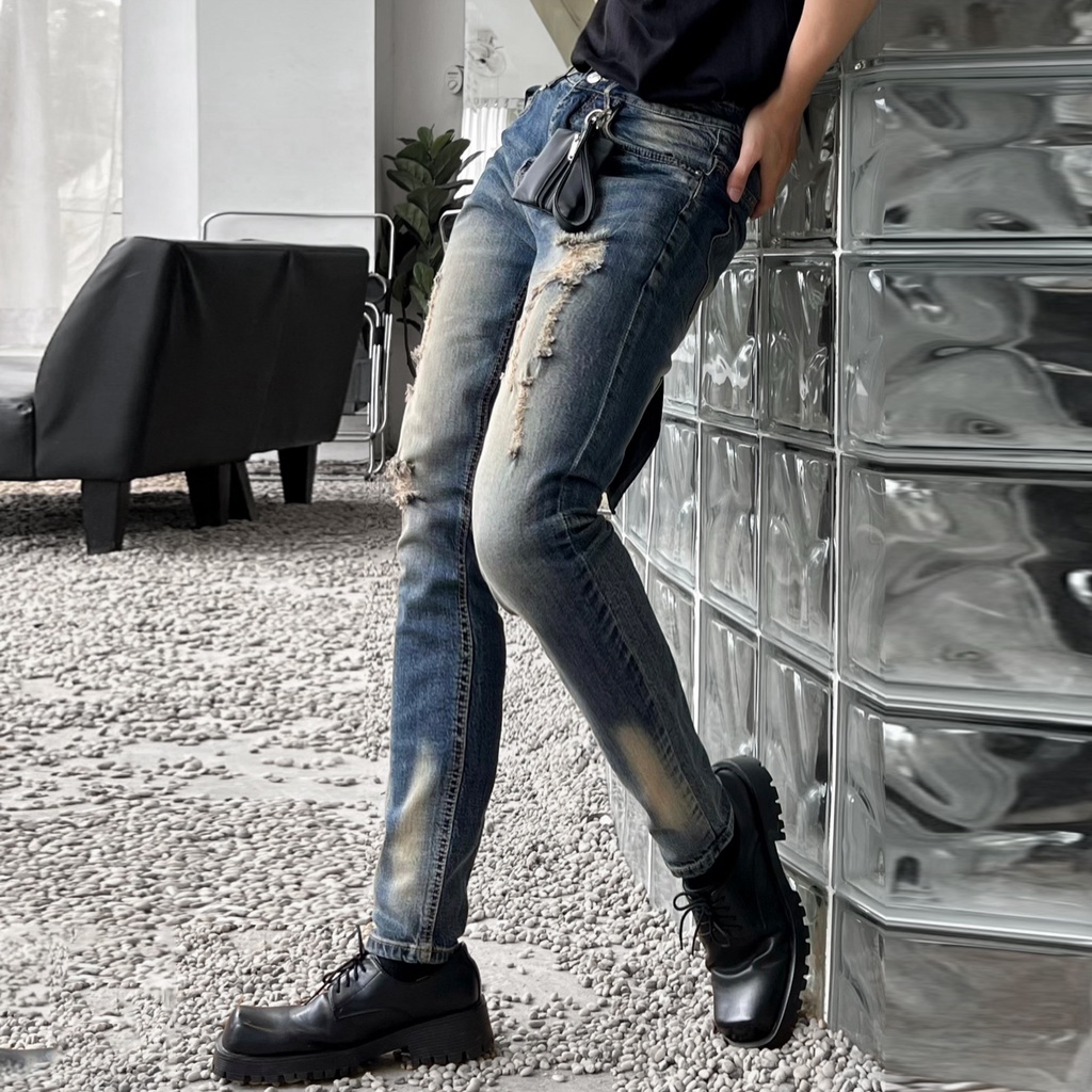 Quần jean skinny rách sước QJ3
