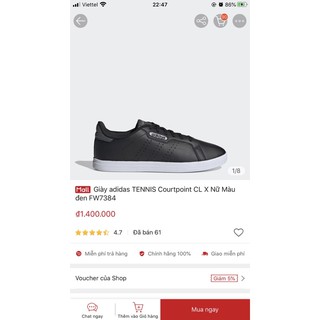 Giày adidas TENNIS Courtpoint CL X Nữ Màu đen chính hãng size 38