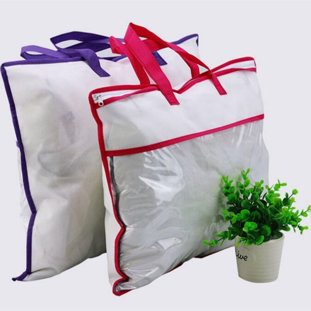 Túi Vải Không Dệt Đựng Chăn Mền Có Khóa Kéo Tiện Lợi