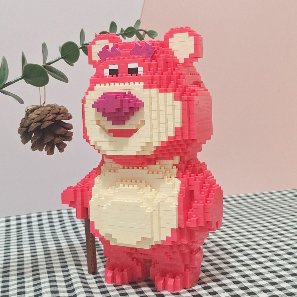 BỘ ĐỒ CHƠI LEGO GẤU HỒNG LOSTO - MÔ HÌNH LẮP RÁP ĐỒ CHƠI GIÁO DỤC