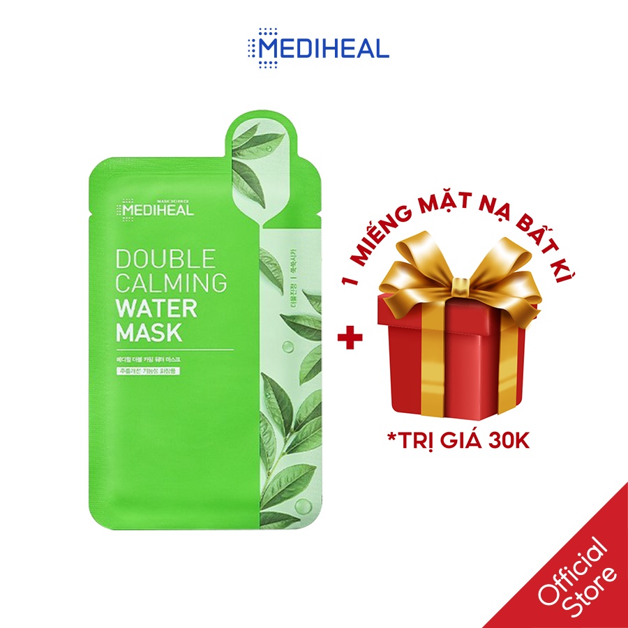 Mặt Nạ Làm Dịu, Phục Hồi Da Mụn Mediheal Double Calming Water Mask 20ml [K109]