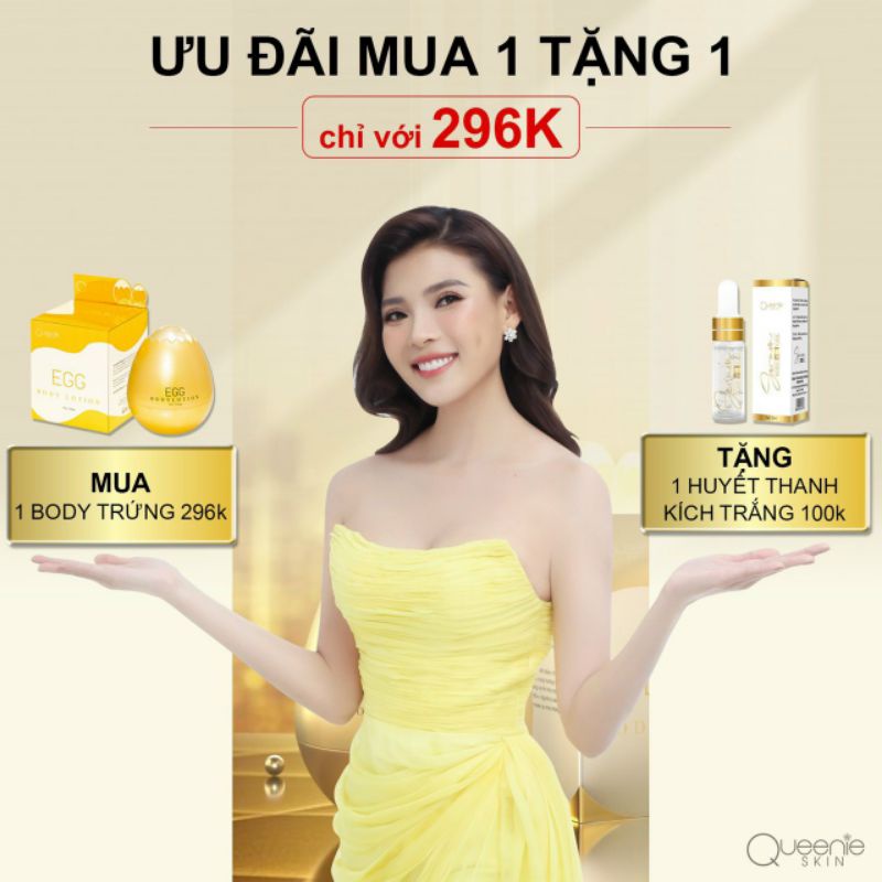 kem BODY TRỨNG VÀNG QUEENIE