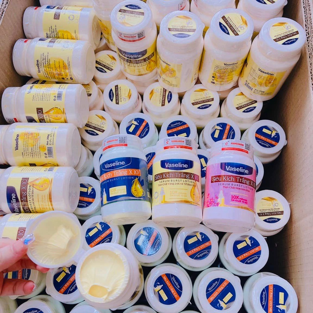 Kem Kích Trắng Vaseline x10 hũ 250gr