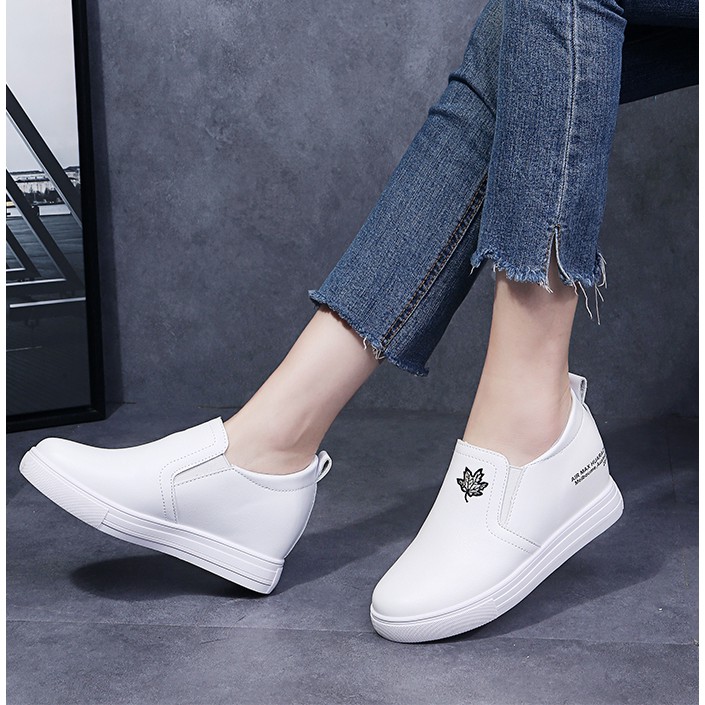 Giày Slip On Nữ Độn Đế 6cm Mã H93 Ảnh Thật