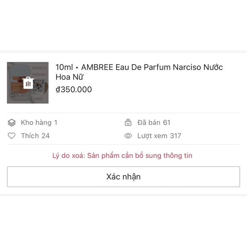 NAR AMBREE • Eau de Parfum - 10ML Nước Hoa Chính Hãng