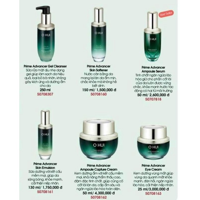 Sét Ohui xanh , xe khít chân lông, dưỡng ẩm da, chống lão hoá da hàn quốc chính hãng