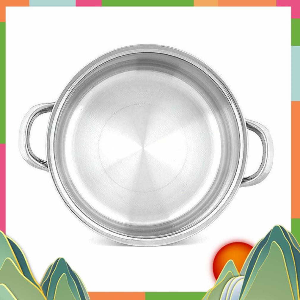 Nồi inox Vietcook nắp inox 3 đáy- size 18cm