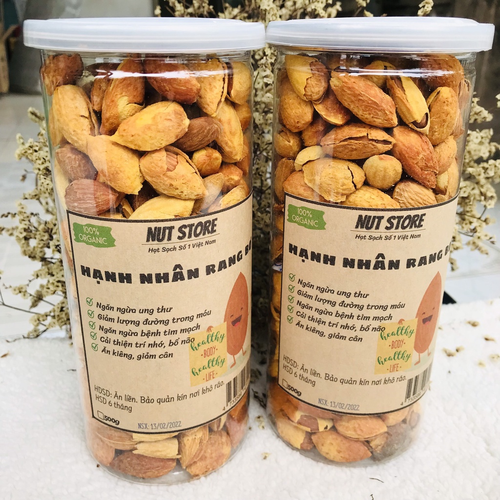 Hạt hạnh nhân rang bơ vỏ mỏng Nut Store 500g