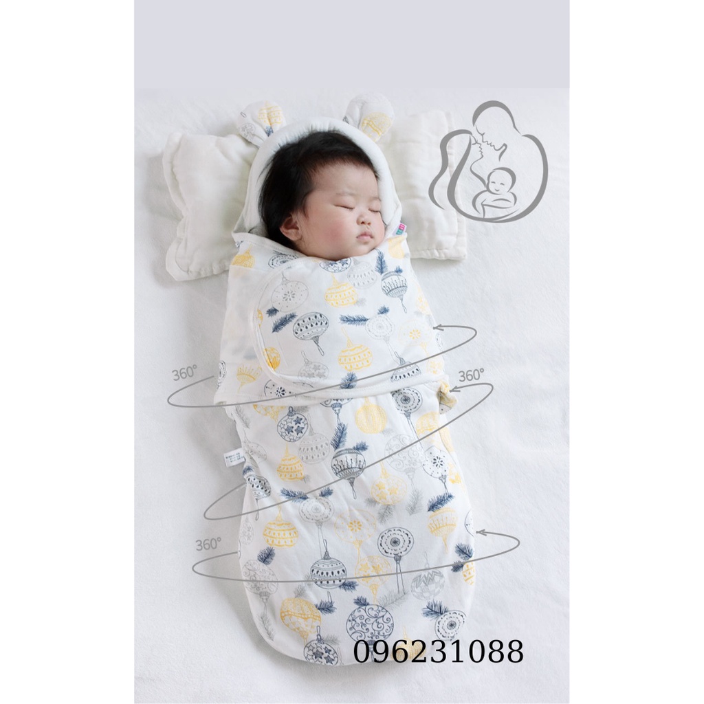 Túi Ngủ Cho Bé Bidole cotton tinh khiết chống sốc cao cấp cho bé sơ sinh - Mokids
