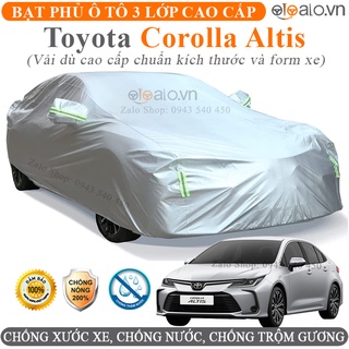 Bạt trùm che phủ dành cho xe Toyota Corolla Altis vải dù oxford 3 lớp cao cấp - OTOALO