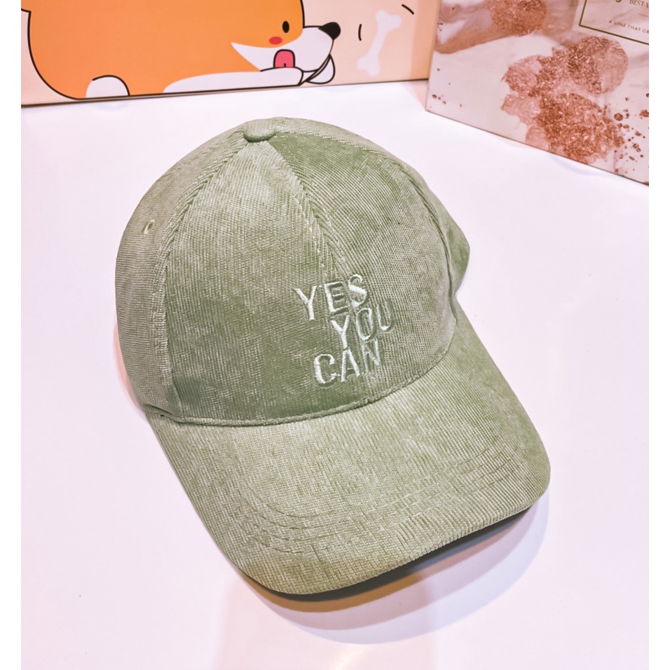 Mũ Nón Lưỡi Trai UNISEX YES YOU CAN 347 Phong Cách Ulzzang Cực Hot - Hata24h