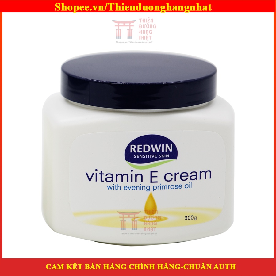 Kem dưỡng ẩm Vitamin E Redwin 300g Úc - Giúp Dưỡng Da Mặt Hết Khô, Nứt Nẻ, sáng da mềm mịn