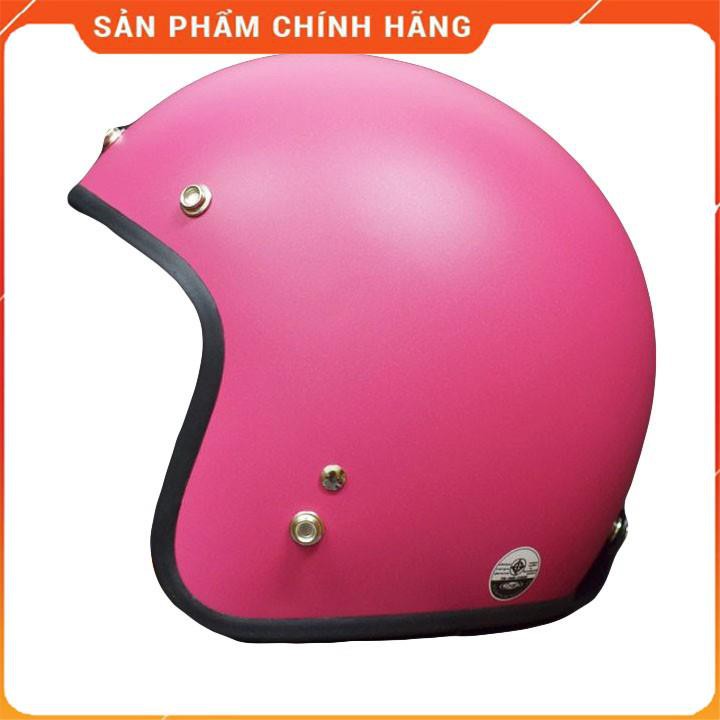 Mũ Bảo Hiểm 3/4 PGK Hồng Nhám - nón phượt chính hãng