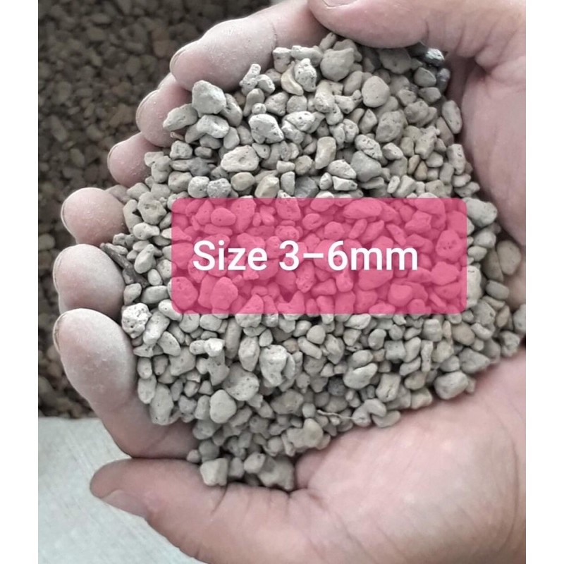 1Kg đá bọt Pumice Indonesia size 3-6mm - siêu rẻ, chất lượng - phù hợp cho sen đá, xương rồng