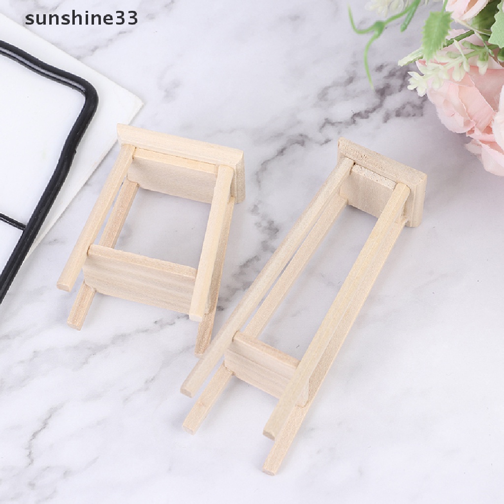 SU 1:12 Dollhouse Miniature Bonsai Stool Chair Model Furniture Accessories n
