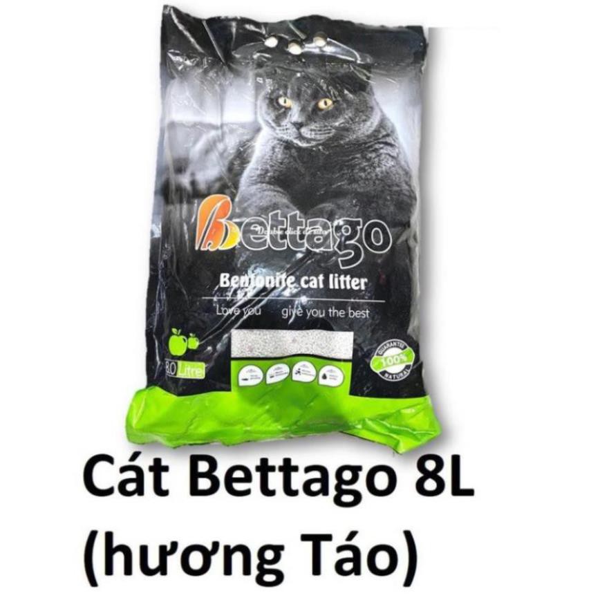 Doremiu BETAGO &amp; ABOSS  - Túi 8 Lít Cát vệ sinh mèo siêu tiết kiệm cát đất sét dễ vón cục, hạt to ít bụi