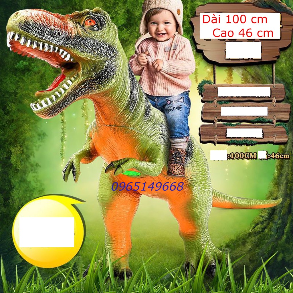 Khủng Long Bạo Chúa Đầu To bằng cao su mềm biết kêu quà sinh nhật cho bé