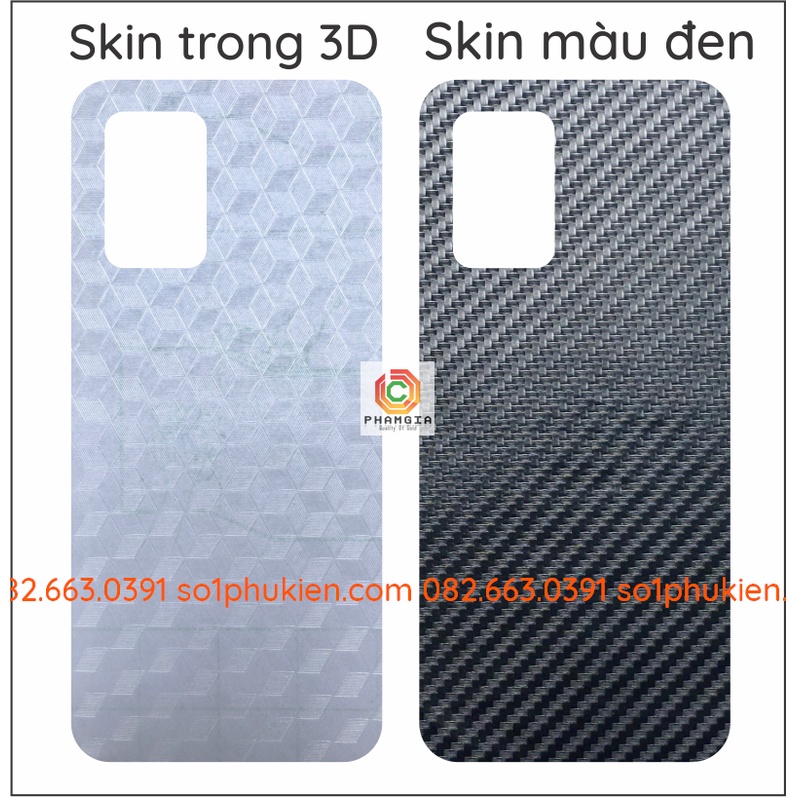 Miếng dán mặt lưng skin carbon Realme Q3i