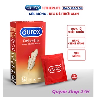 Bao cao su durex fetherlite, bcs siêu mỏng, mang lại cảm giác chân thật khi qh.