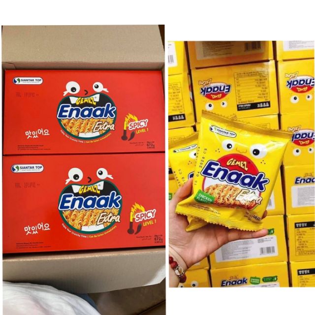 Thùng Mì Snack Enaak 24 gói