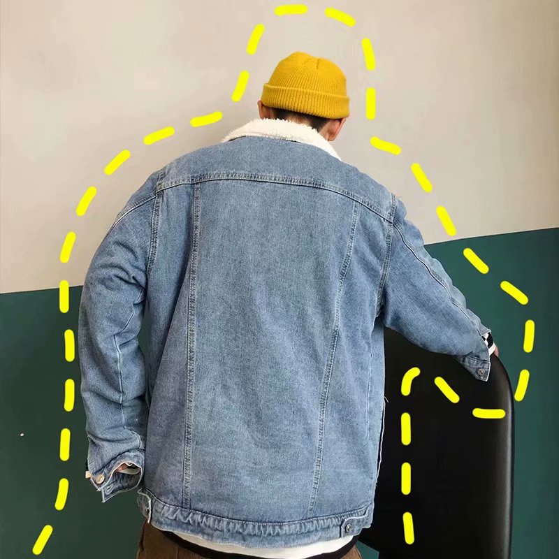 Áo khoác jeans nam hàn quốc lót lông dày ấm đẹp