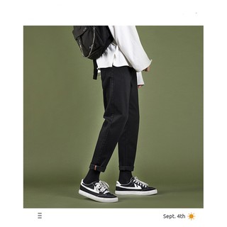 Quần Baggy jean nam, nư ống suông MK_01  đen + xanh   hottrend hàn quốc 2021