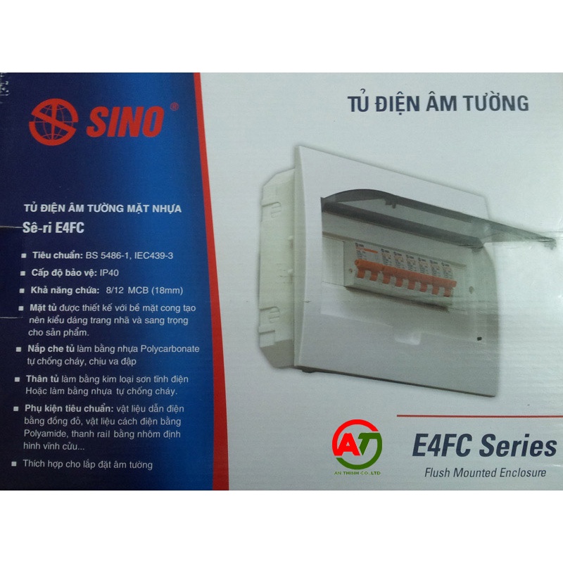 SINO Tủ Điện Nhựa Âm Tường 2 đến 18 Đường CB - Hàng Việt Nam, Chất Lượng Cao - BH 12 Tháng