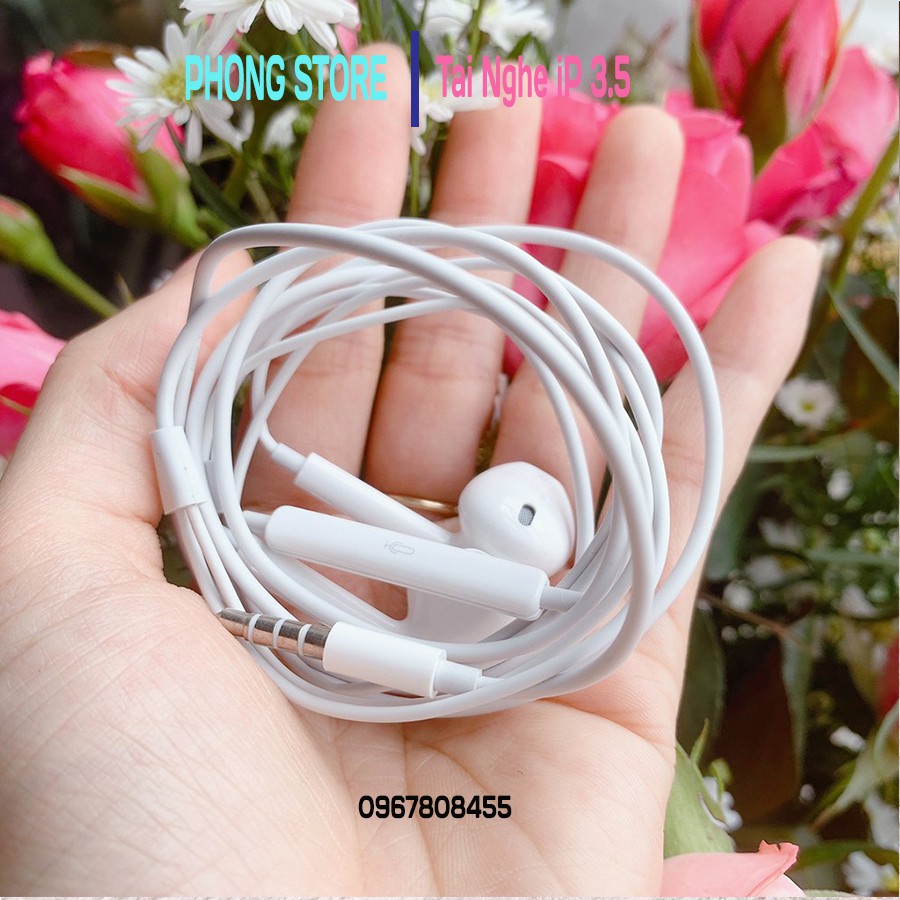 Tai nghe IP giá rẻ loại tốt bass ấm căng, tai nghe nhét tai có dây sử dụng cho iP 5 / 5s / 6/ 6s Plus... PHONG STORE
