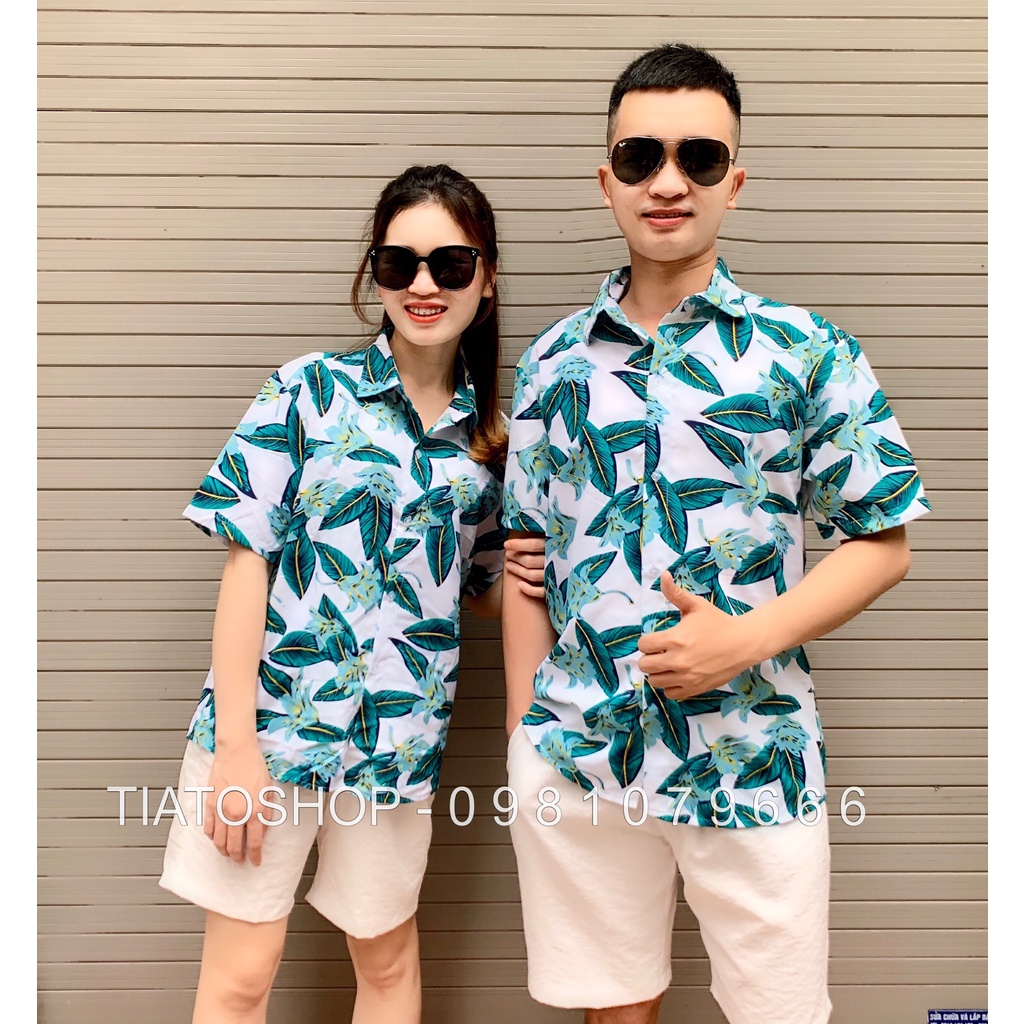 [ẢNH SHOP CHỤP] Sơ mi nhóm, áo hoa quả pijamas đi biển hawaii nam nữ, chụp kỷ yếu Giá Rẻ Hôm Nay