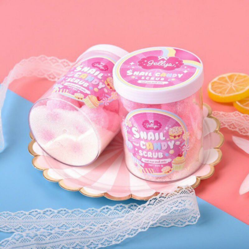 Viên Kẹo Tắm Trắng Jelly Snail Candy Scrub 3in1- Thái Lan