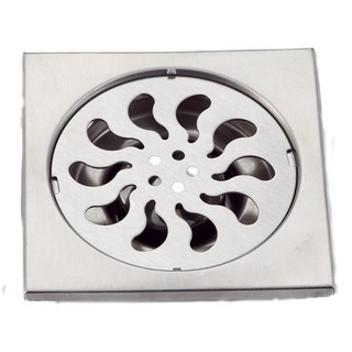 Phễu Thoát Sàn 12x12mm chống mùi hôi bằng Inox chuẩn 304 dày 1,5mm lắp ống 60mm - 90mm