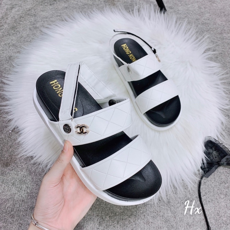 DÉP SANDAL HỌC SINH NÂNG ĐẾ 2 LỚP SIÊU NHẸ QUAI DÁN