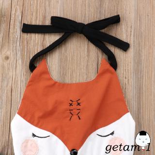 Đầm bé gái in hình mặt cáo