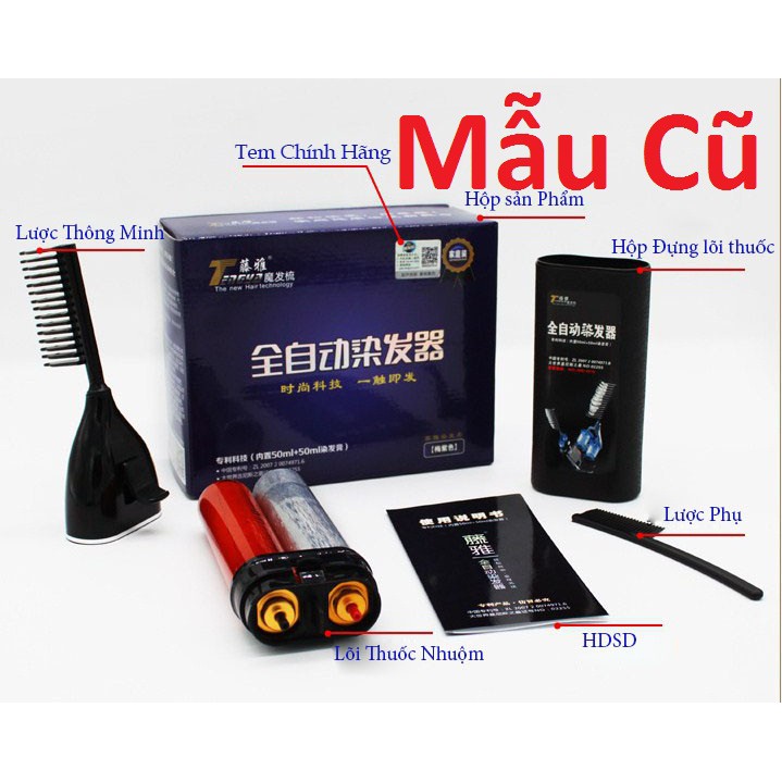 Combo 2Bộ Lược Nhuộm Tóc Thông Minh Thanh Bạch -Hàng Chính Hãng