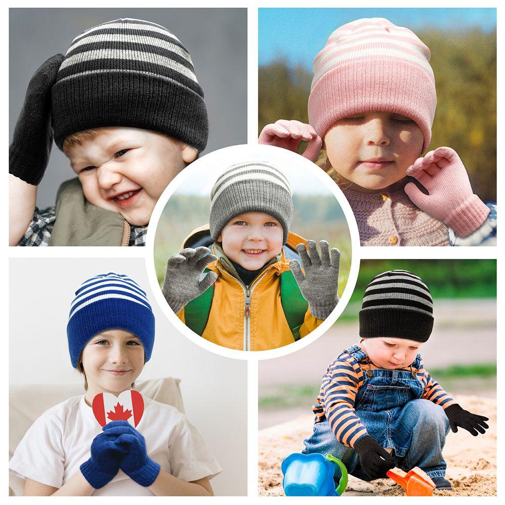 Găng Tay + Mũ + Găng Tay Giữ Ấm Mùa Đông Cho Bé MIHAN1