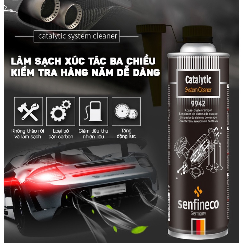 Dung dịch vệ sinh hệ thống xúc tác khí thải Senfineco 9942 Catalytic System Cleaner dung tích 300ml