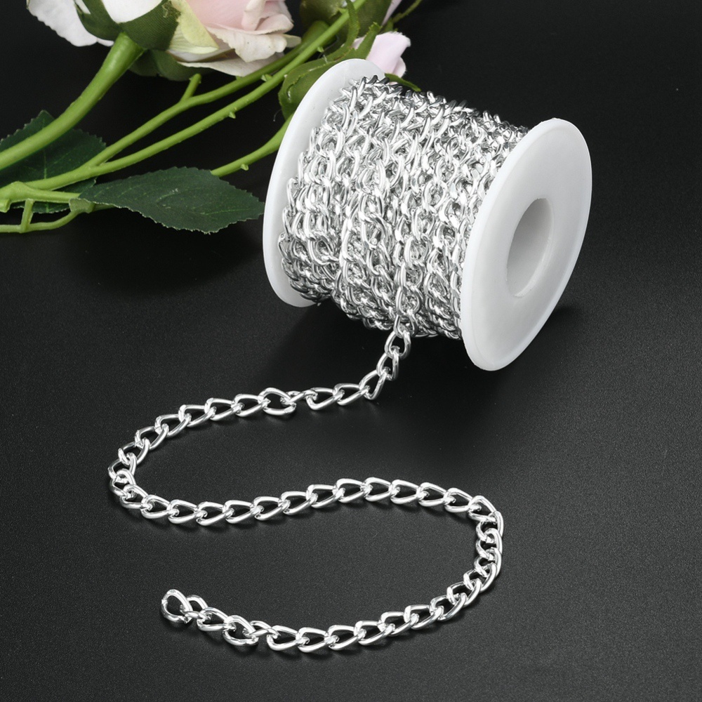 Cuộn dây xích xoắn nhôm kích thước 10x6.5x1.8mm 16.4 Feet