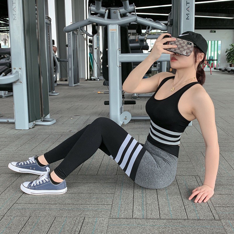 Quần legging thể thao Hoppe Fumeng JK094 lưng cao co giãn cho nữ