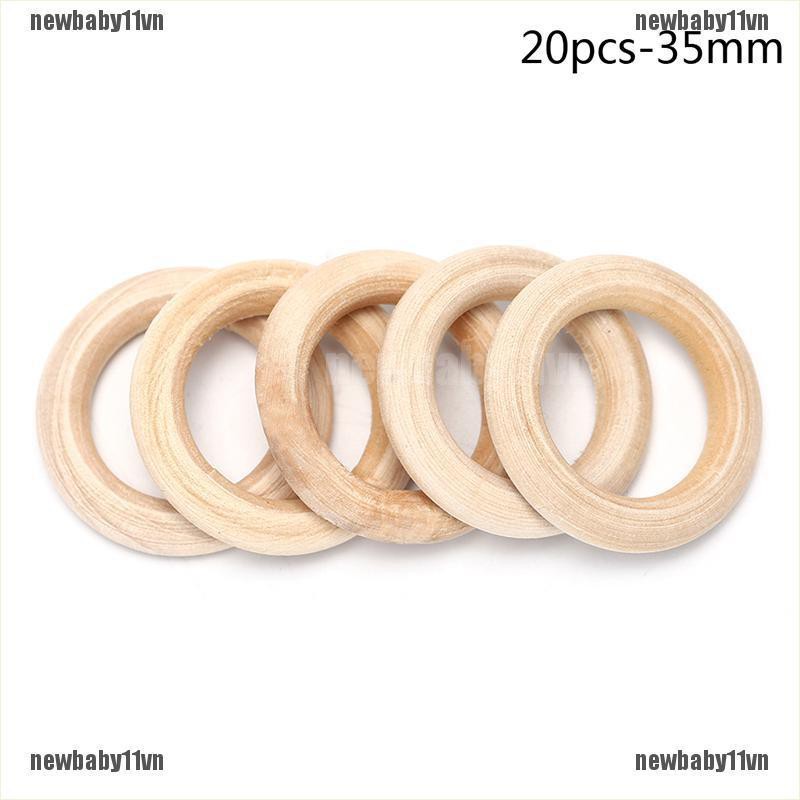 1 Túi Vòng Gỗ Tròn Tự Nhiên Dùng Làm Trang Sức DIY