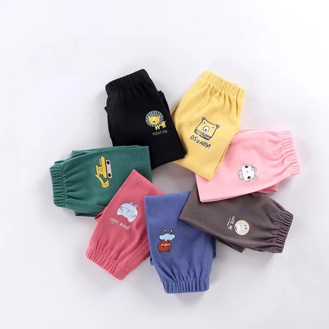 Quần cotton nỉ mỏng cho bé