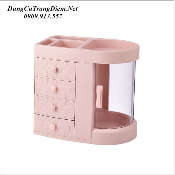 Khay Đựng Mỹ Phẩm 4 Tầng Chống Bụi Nhiều Ngăn Tiện Lợi