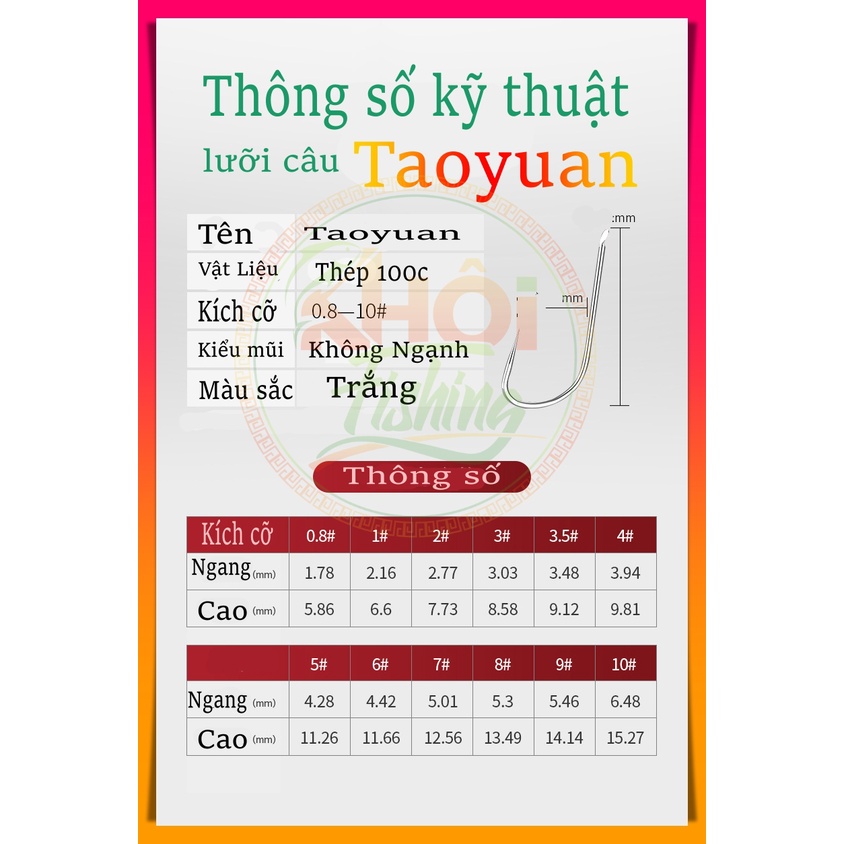 Lưỡi câu rô phi, đơn, đài, câu game không ngạnh Taoyuan