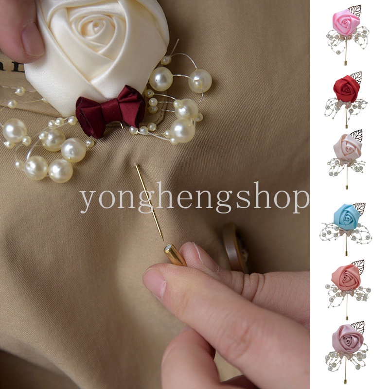 Ghim Cài Áo Hình Hoa Dành Cho Cô Dâu Chú Rể