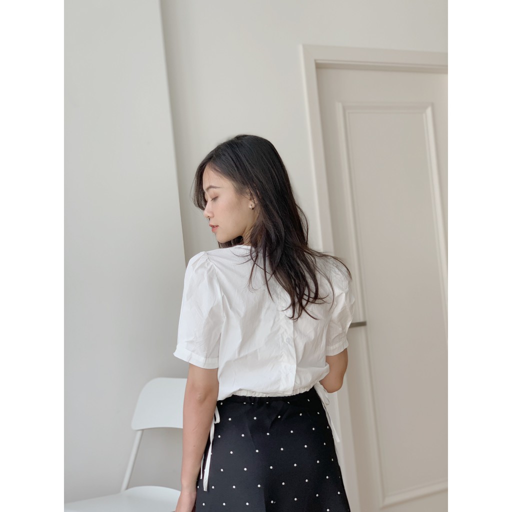 Chân váy chấm bi 6963 - Đen SK40 1994closet | BigBuy360 - bigbuy360.vn