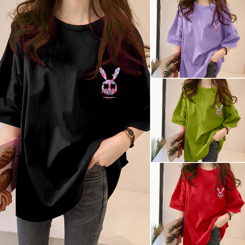 NRVP Áo Thun Tay Ngắn In Hình Hoạt Hình 2021 Size 5XL Cho Nữ