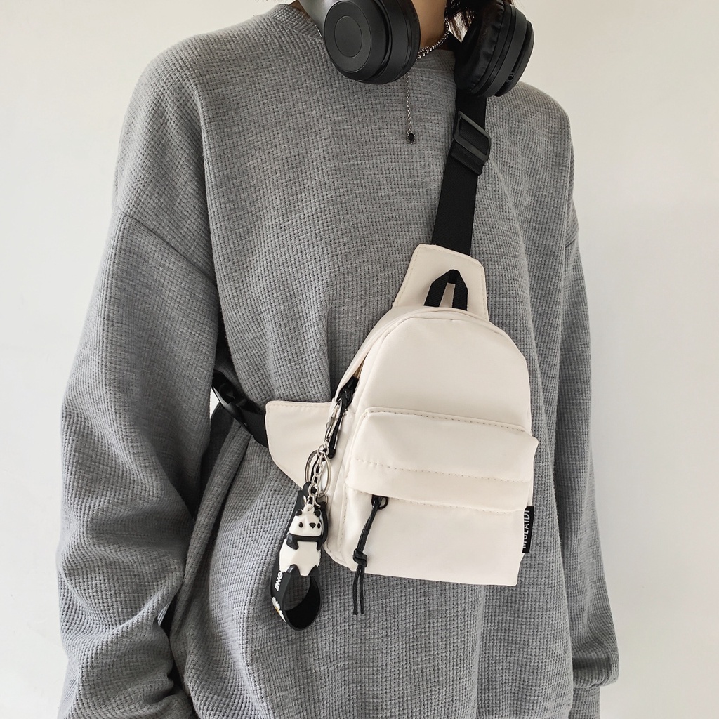 Túi Đeo Chéo Mini Bằng Nylon Thời Trang Hàn Quốc Cho Nam