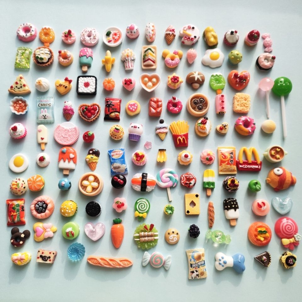 Đồ chơi mô hình thức ăn mô phỏng mini bằng nhựa resin phong cách đa dạng tùy chọn trang trí đáng yêu cho trẻ em