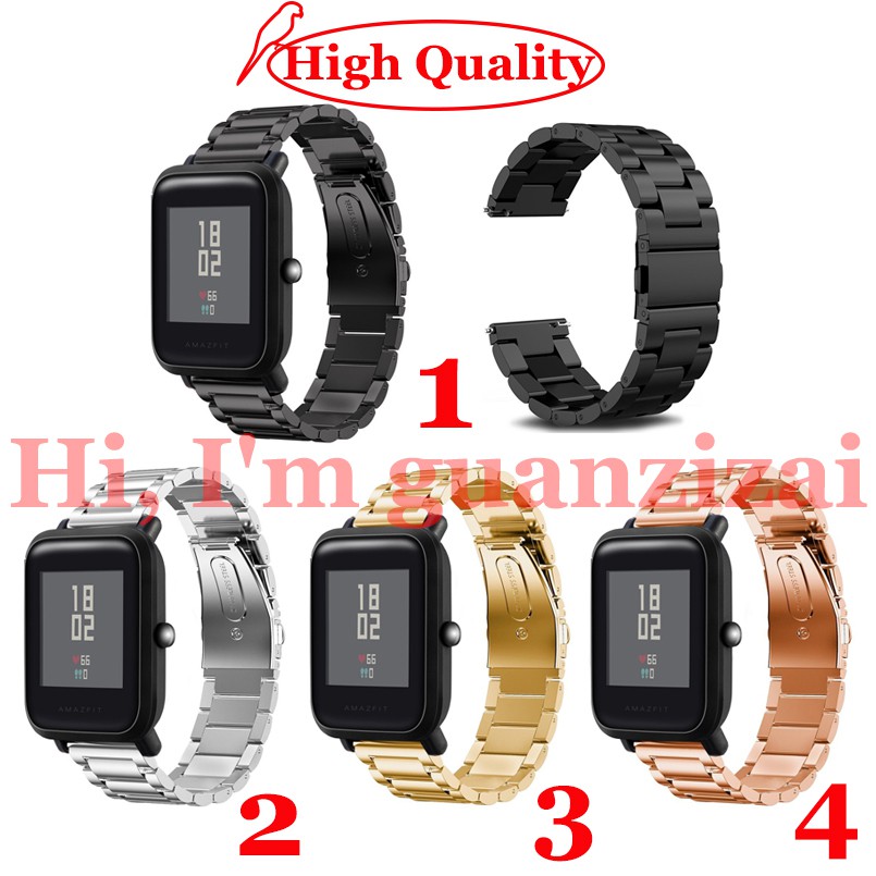 Dây đeo không gỉ kiểu dáng thời trang dành cho đồng hồ thông minh Xiaomi Huami Amazfit Bip BIT PACE Lite Youth