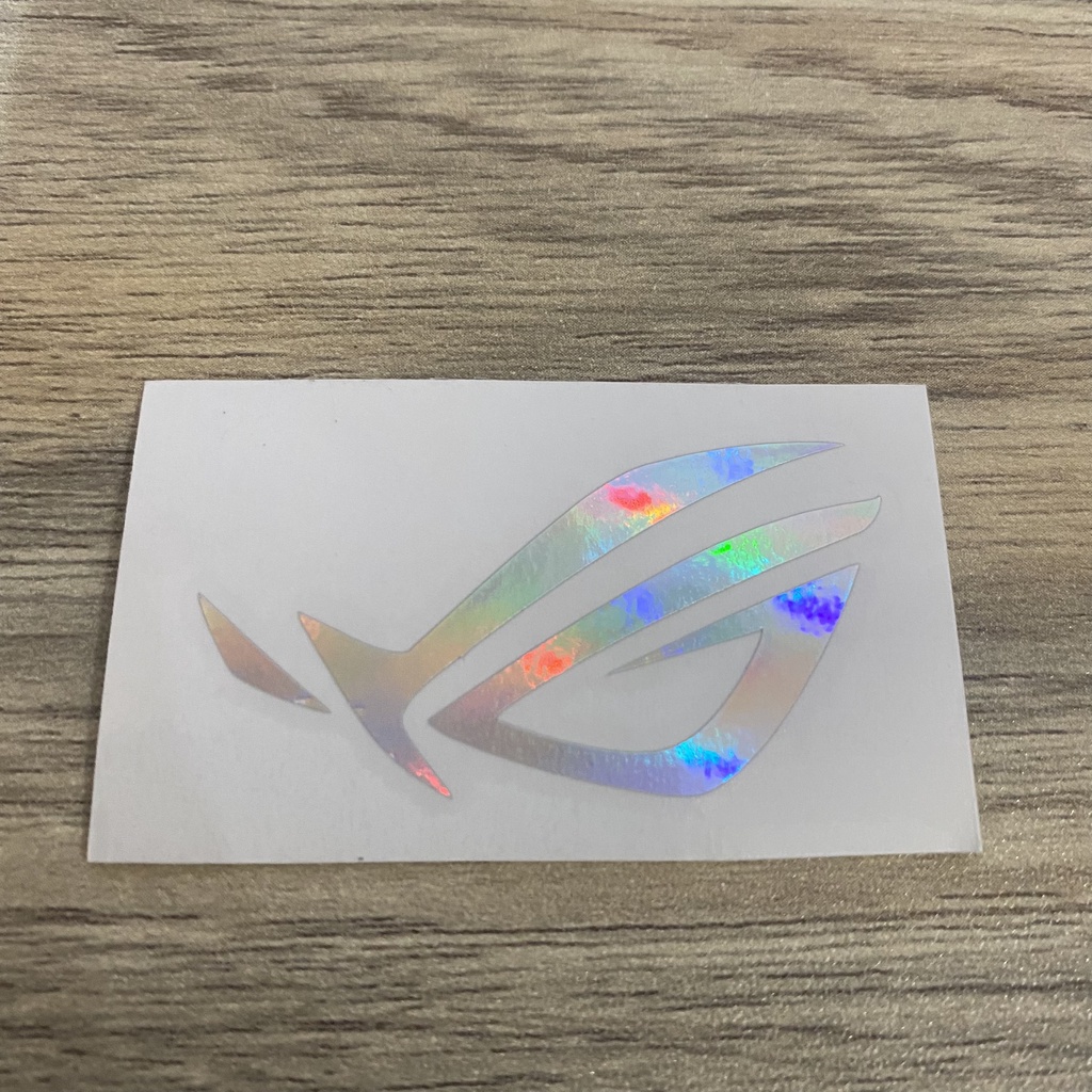 Tem dán logo ROG  Republic of Gamers hiệu ứng chuyển màu holographic trang  trí PC,  Laptop